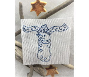 Stickdatei - Schneemann Alphabet Buchstabe T